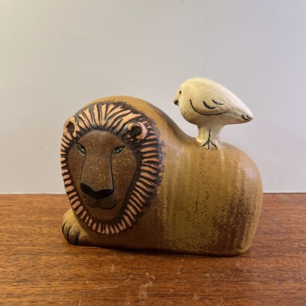 Lisa Larson Lion with Bird by Keramikstudion