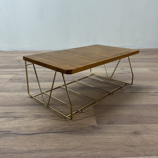 Swedish Telephone/Hall Shelf in Teak and Brass